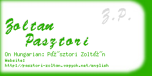 zoltan pasztori business card
